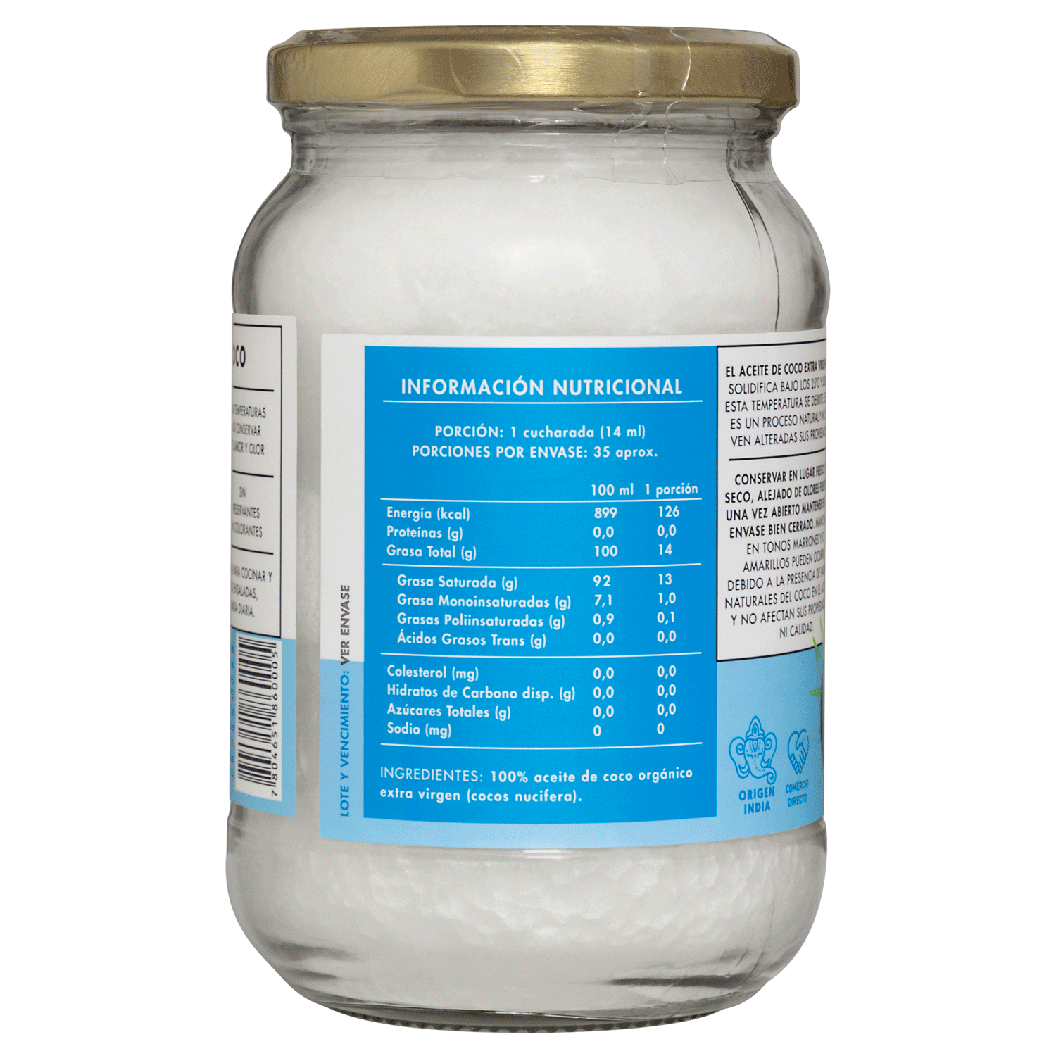 Aceite de Coco Orgánico Manare 6x500ml